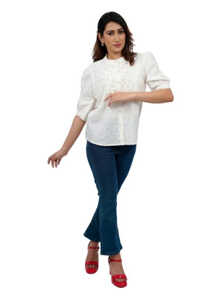 Ruffles Shirt Style Top