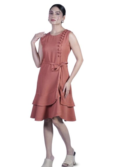 Rust Formal Shift Dress