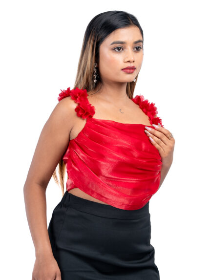 Cowl Cocktail Top - Red