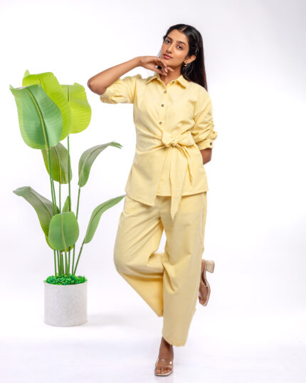 Lemon Yellow Side Tie Co-ordinate